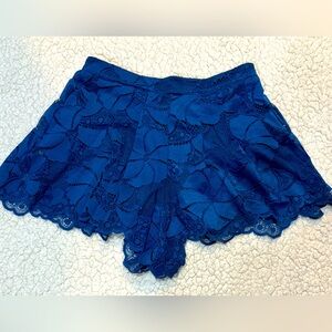 Forever 21 Lace Shorts Dark Blue Lace Fairy Grunge Women’s Medium Y2K